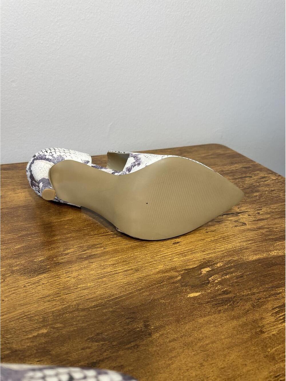 DOLLY Natural Snakeskin Pointed Toe Stiletto Pump 6.5 norm - Picture 6 of 7